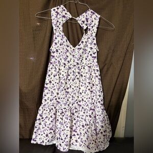 Pink Lily White and Purple Floral Sundress for Girls